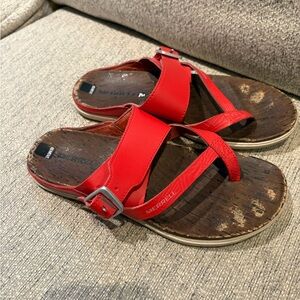 Merrell Vibrant Red Casual Sandals